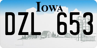 IA license plate DZL653