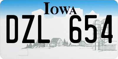 IA license plate DZL654