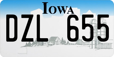 IA license plate DZL655