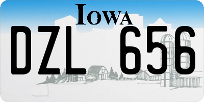 IA license plate DZL656