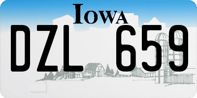 IA license plate DZL659