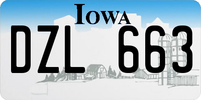IA license plate DZL663