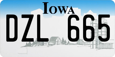 IA license plate DZL665