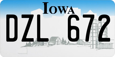 IA license plate DZL672