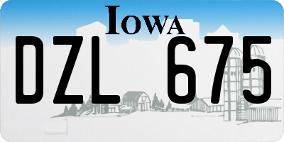 IA license plate DZL675