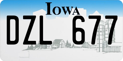 IA license plate DZL677