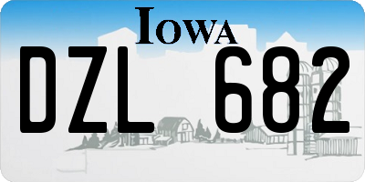 IA license plate DZL682