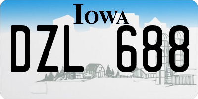 IA license plate DZL688