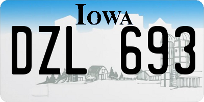 IA license plate DZL693