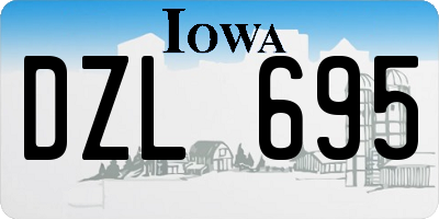 IA license plate DZL695