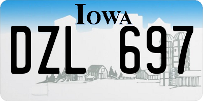 IA license plate DZL697