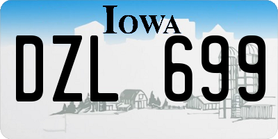 IA license plate DZL699