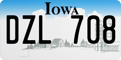 IA license plate DZL708