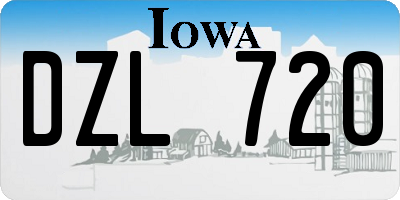 IA license plate DZL720