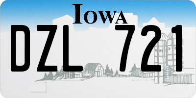 IA license plate DZL721