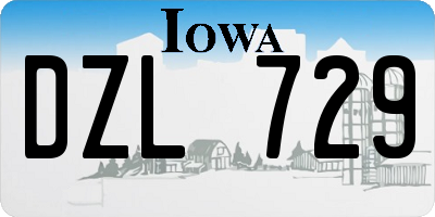 IA license plate DZL729