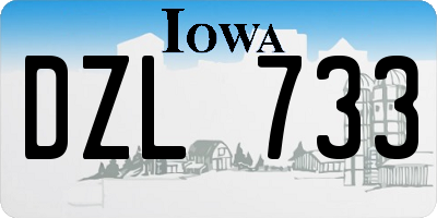 IA license plate DZL733