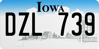 IA license plate DZL739