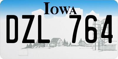 IA license plate DZL764