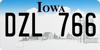 IA license plate DZL766