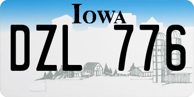 IA license plate DZL776