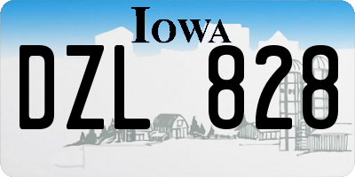 IA license plate DZL828