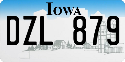 IA license plate DZL879