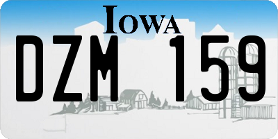 IA license plate DZM159