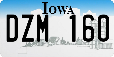 IA license plate DZM160