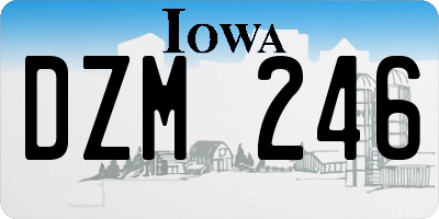 IA license plate DZM246