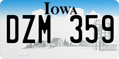 IA license plate DZM359