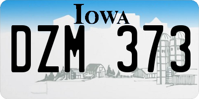 IA license plate DZM373