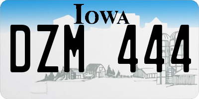 IA license plate DZM444
