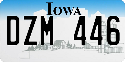 IA license plate DZM446