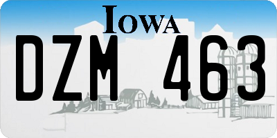 IA license plate DZM463