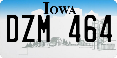 IA license plate DZM464
