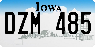 IA license plate DZM485