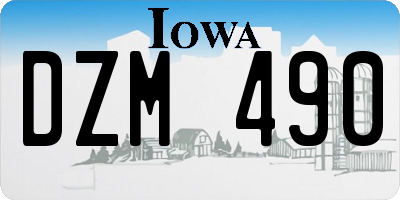 IA license plate DZM490