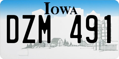 IA license plate DZM491