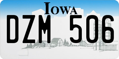 IA license plate DZM506