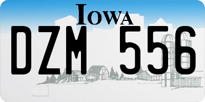 IA license plate DZM556