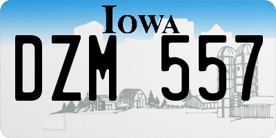 IA license plate DZM557