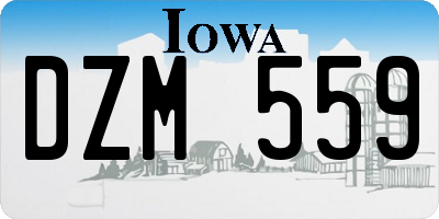 IA license plate DZM559