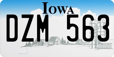 IA license plate DZM563