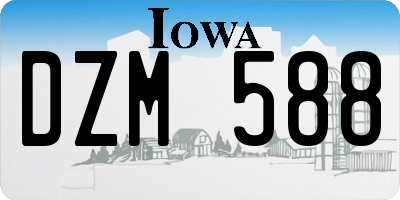 IA license plate DZM588