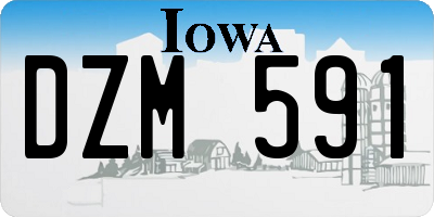 IA license plate DZM591