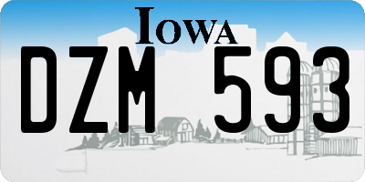 IA license plate DZM593