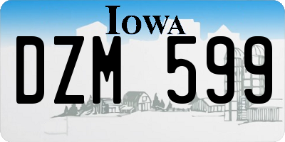IA license plate DZM599