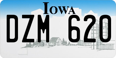 IA license plate DZM620