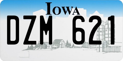 IA license plate DZM621